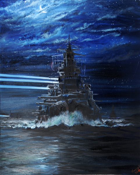 IJN Hiei and Akatsuki light up USS Atlanta, Guadalcanal 1942 from Vincent Alexander Booth