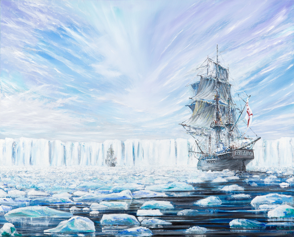 James Clark Ross discovers Antarctic Ice Shelf Jan 1841, (2) from Vincent Alexander Booth