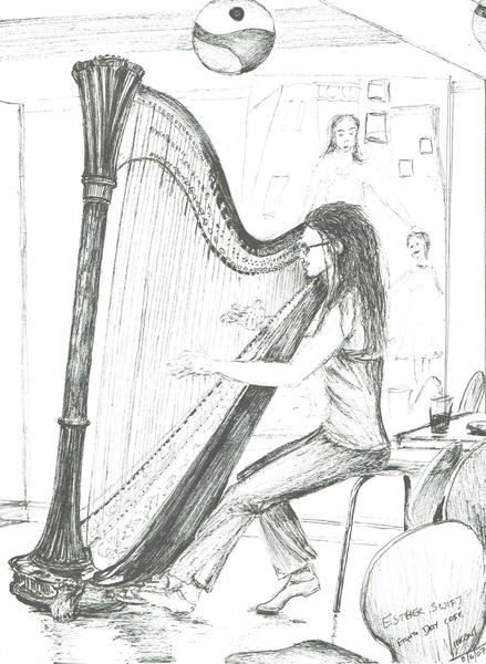 The Harpist 8th day cafe Manchester from Vincent Alexander Booth