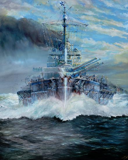 SMS Konig enters the battle of Jutland, 31st May 1916