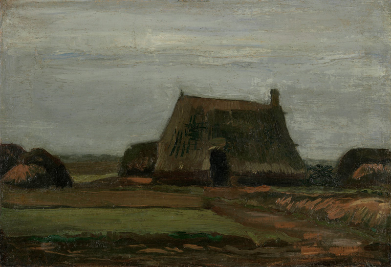 Farm with stacks of peat from Vincent van Gogh