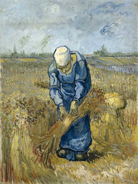 Peasant Woman Binding Sheaves (after Millet) from Vincent van Gogh