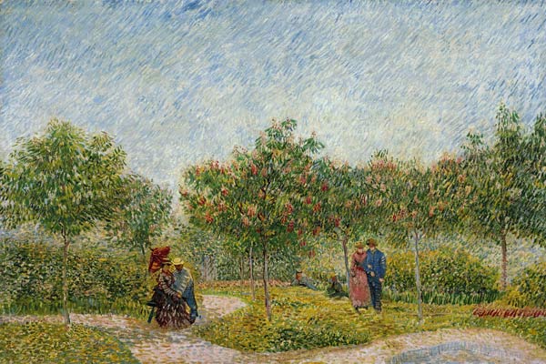Garden in Montmarte with lovers from Vincent van Gogh
