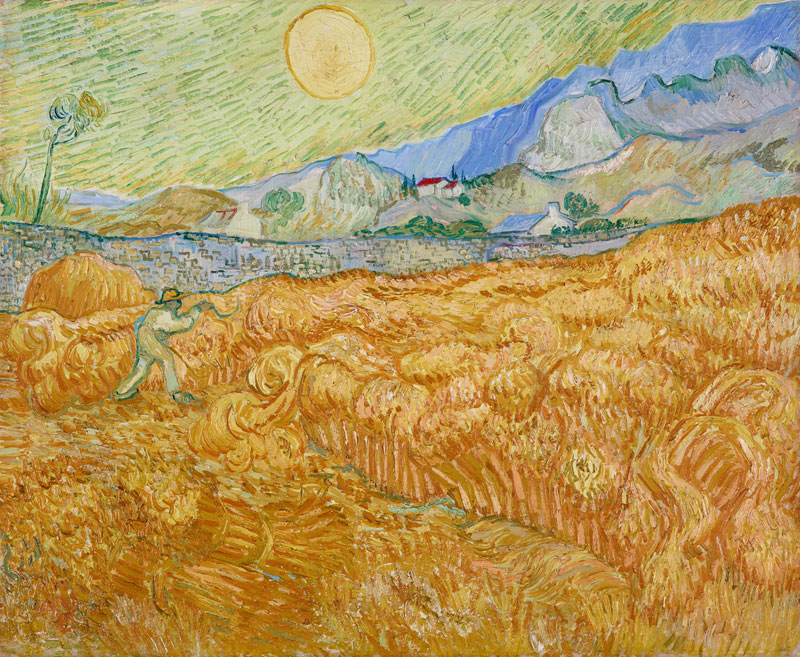 Weizenfeld hinter dem Hospital Saint-Paul (Die Ernte) from Vincent van Gogh