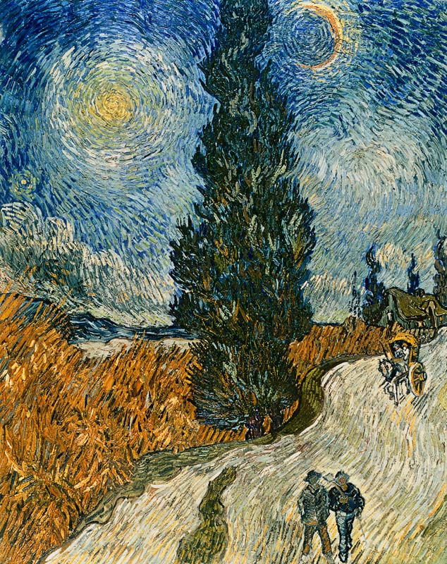 Zypressenweg unter dem Sternenhimmel from Vincent van Gogh