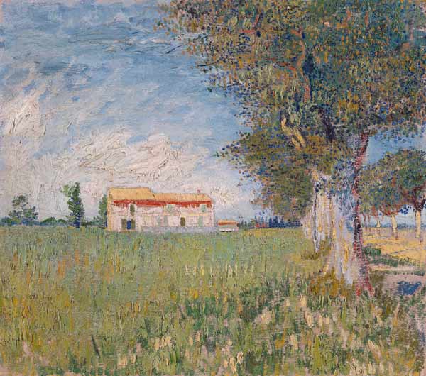 Farmhouse in a wheat field from Vincent van Gogh