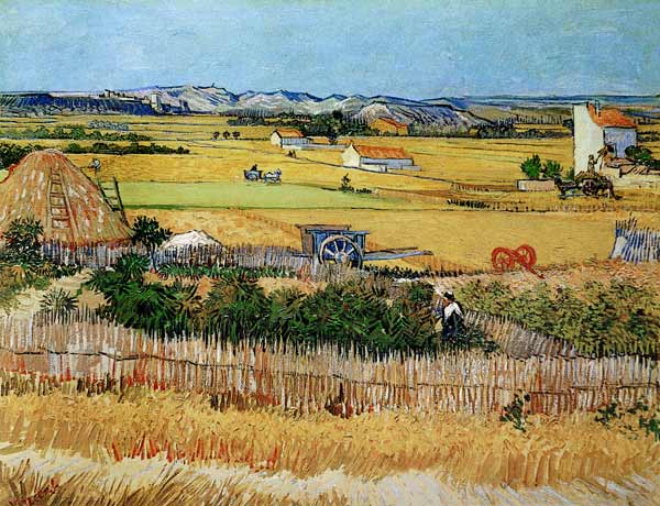Die Ebene "La Grau" bei Arles mit Montmajour im Hintergrund from Vincent van Gogh