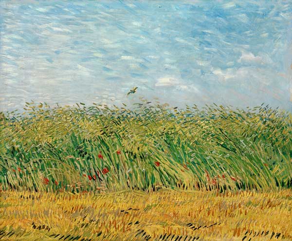 Getreidefeld mit Mohnblumen und Lerche from Vincent van Gogh