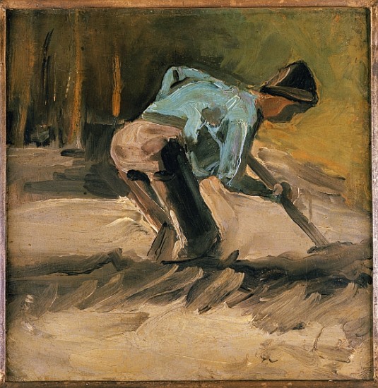 Man at Work, c.1883 (oil on paper laid down on panel) from Vincent van Gogh