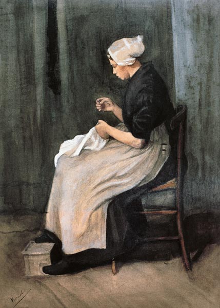 v.Gogh/Seamstress from Scheveningen/1881 from Vincent van Gogh