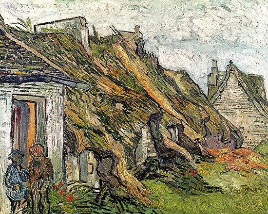 Thatched Cottages in Chaponval, Auvers-sur-Oise from Vincent van Gogh