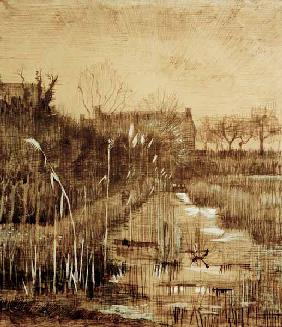 V.van Gogh, Ditch / Drawing / 1884
