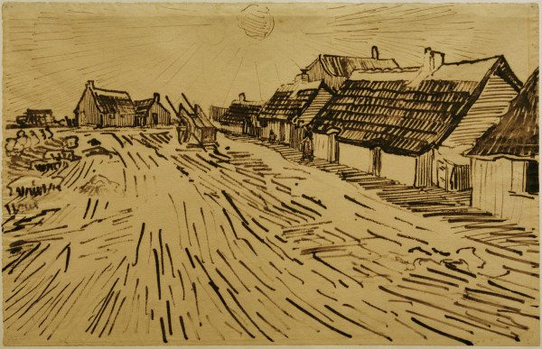 V.v.Gogh, Cottages, Saintes-Marie /Draw. from Vincent van Gogh