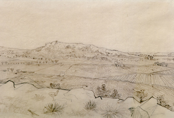 V.v.Gogh, Plain of La Crau / Draw./1888 from Vincent van Gogh