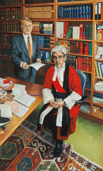 Mr Justice Moses with his Clerk John Furey from  Vincent  Yorke