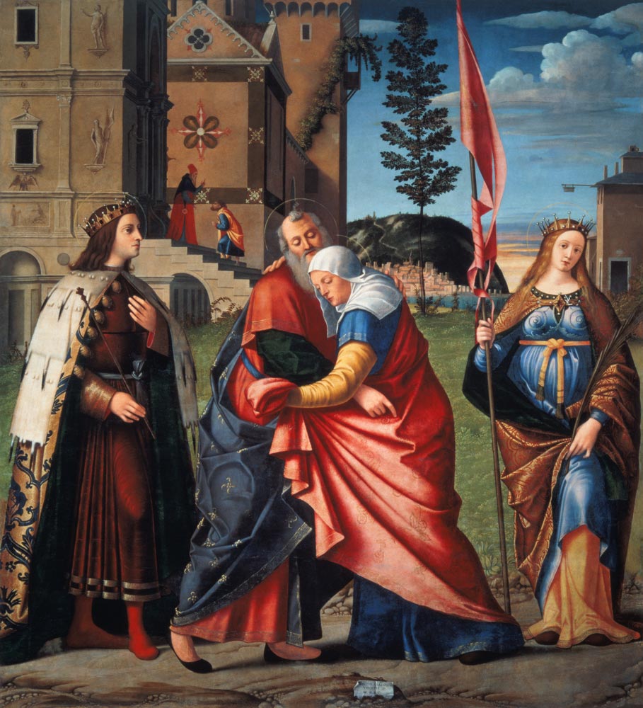 The Meeting at the Golden Gate with Saints from Vittore Carpaccio