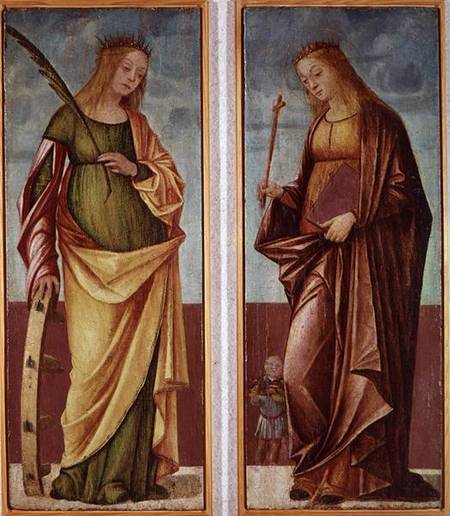 St. Catherine of Alexandria and St. Paraceve or Veneranda from Vittore Carpaccio
