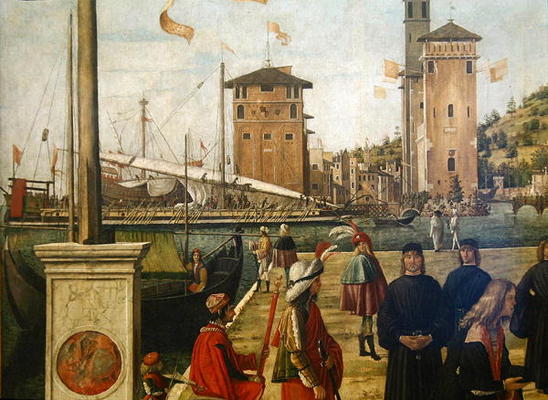 The Return of the Ambassadors, from the St. Ursula Cycle, 1490-94 (detail of 51114) from Vittore Carpaccio