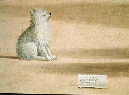 Vision of St. Augustine, detail of the dog from Vittore Carpaccio