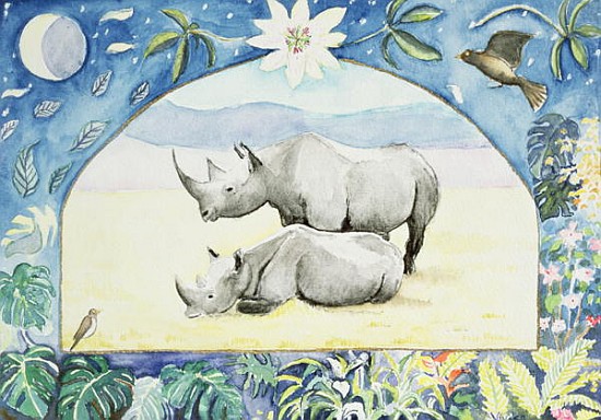 Rhino (month of February from a calendar)  from Vivika  Alexander