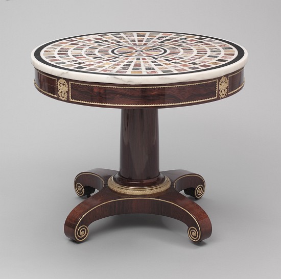 Neo-Classical Table with specimen marble top from Voss