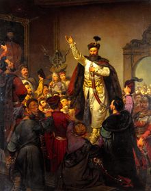 Die Besiegelung des Bündnisses von Tyszowce durch Stefan Czarniecki from Walery J.K. Eljasz-Radzikowski