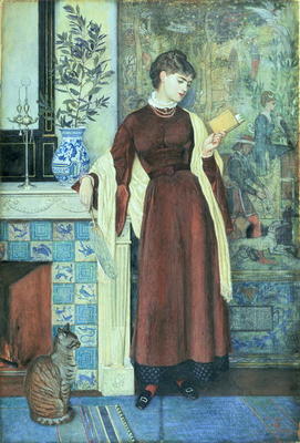 At Home: A Portrait, 1872 (tempera on paper) from Walter Crane