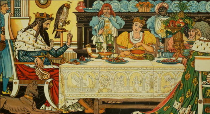 The Princess Shares her Dinner with the Frog, from 'The Frog Prince', 1874 from Walter Crane