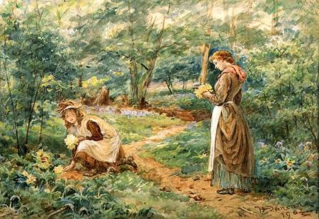 Girls Picking Wild Flowers from Walter Duncan