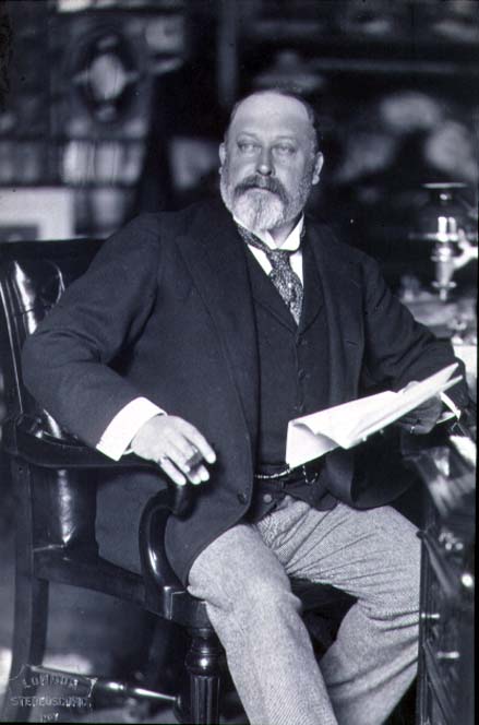 Portrait photograph of Edward VII (1841-1910) (b/w photo)  from W. and D. Downey