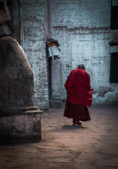Der Mönch im Tripadvisor-Tempel (Tibet)