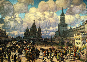 Der rote Platz in Moskau am Ende des 17.Jh from Apolinarij Wasnezow