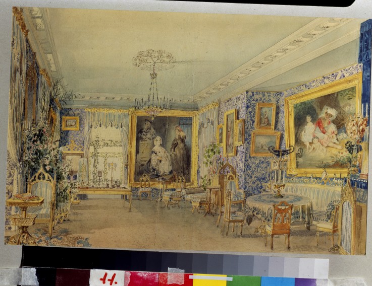 The Dining room in the Manor House Verki from Wassili Sadownikow