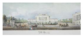 The Saint Petersburg Imperial Bolshoi Kamenny Theatre (From the panorama of the Nevsky Prospekt)