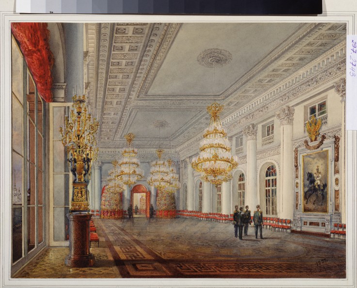 The Great Hall (Nicholas Hall) of the Winter palace in St. Petersburg from Wassili Sadownikow