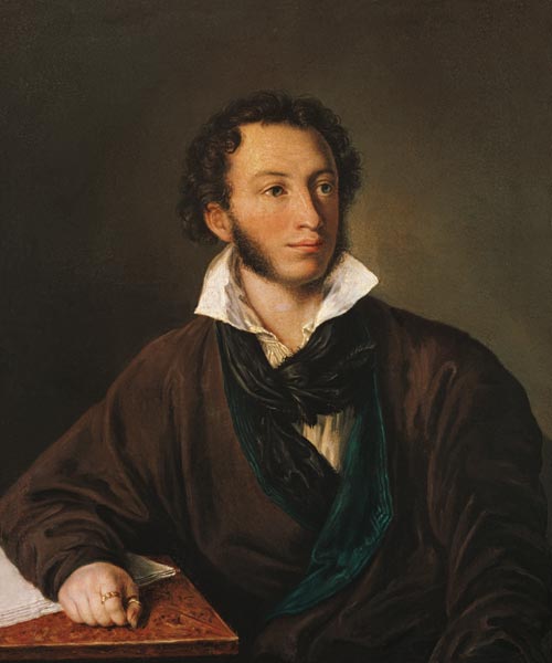 Portrait of Alexander Pushkin (1799-1837) from Wassili Tropinin