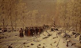 Rückzug der napoleonischen Truppen aus Russland.