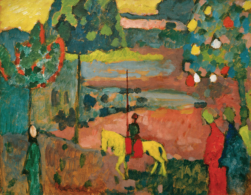 Lancer in Landscape from Wassily Kandinsky