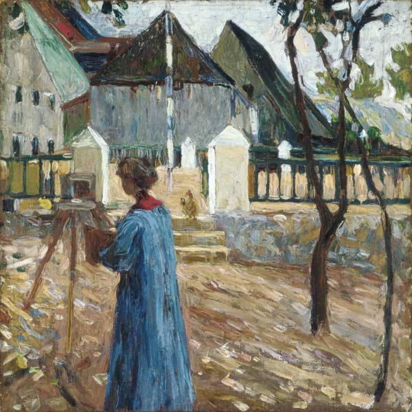 Gabriele Münter beim Malen in Kallmünz. from Wassily Kandinsky