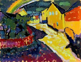 Murnau mit Regenbogen