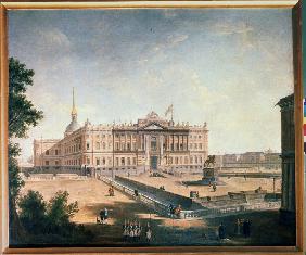 View of the Michael Palace and the Connetable Square in St. Petersburg