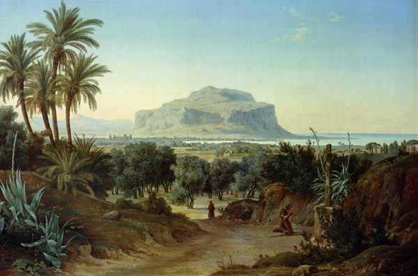 View of Palermo with Mount Pellegrino from Wilhelm Ahlborn