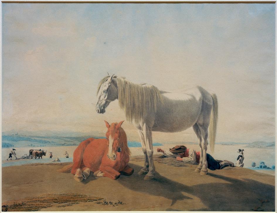 Weidende Pferde am Starnberger See from Wilhelm Alexander Wolfgang von Kobell