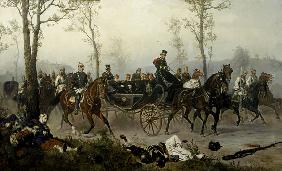 Napoleon III. und Bismarck auf dem Wege nach Paris.