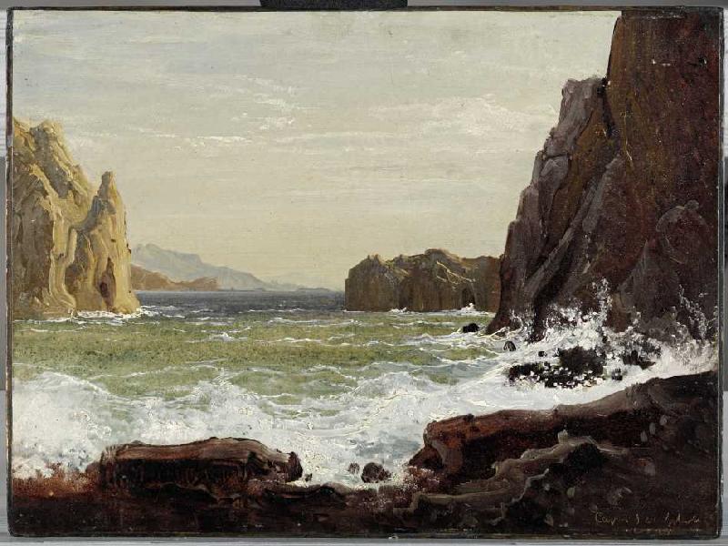 Küste von Capri from Wilhelm Ferd.August Schirmer