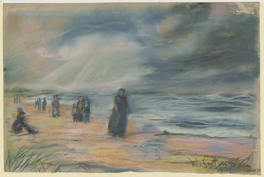 Spaziergänger am Strand from Wilhelm Gutmann