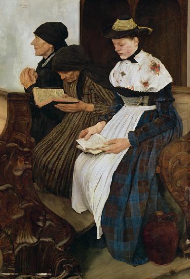 Die drei Frauen in der Kirche