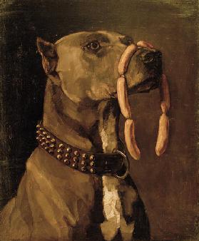 Dogge mit Würsten (Ave Caesar morituri te salutant)