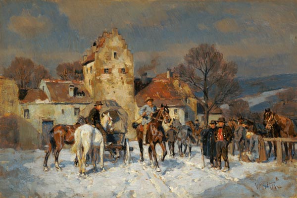 Pferdemarkt in Franken from Wilhelm Velten
