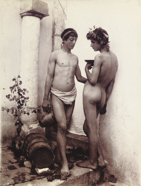 Zwei junge Männer in klassischer Pose from Wilhelm von Gloeden